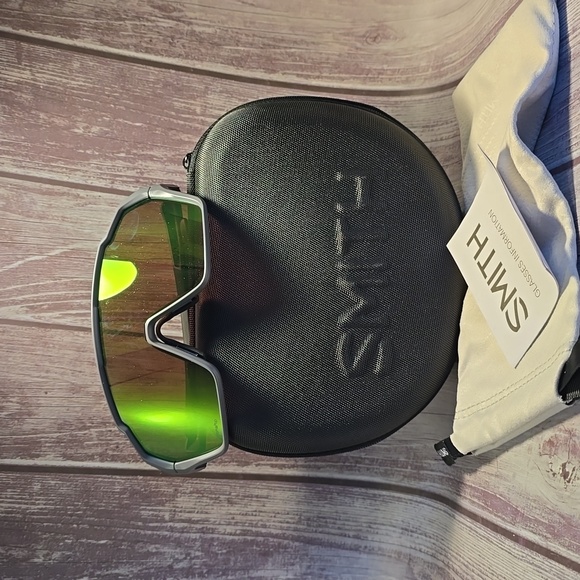 SMITH Shift MAG sunglasses with ChromaPopGreen mirror & clear lenses NIB**